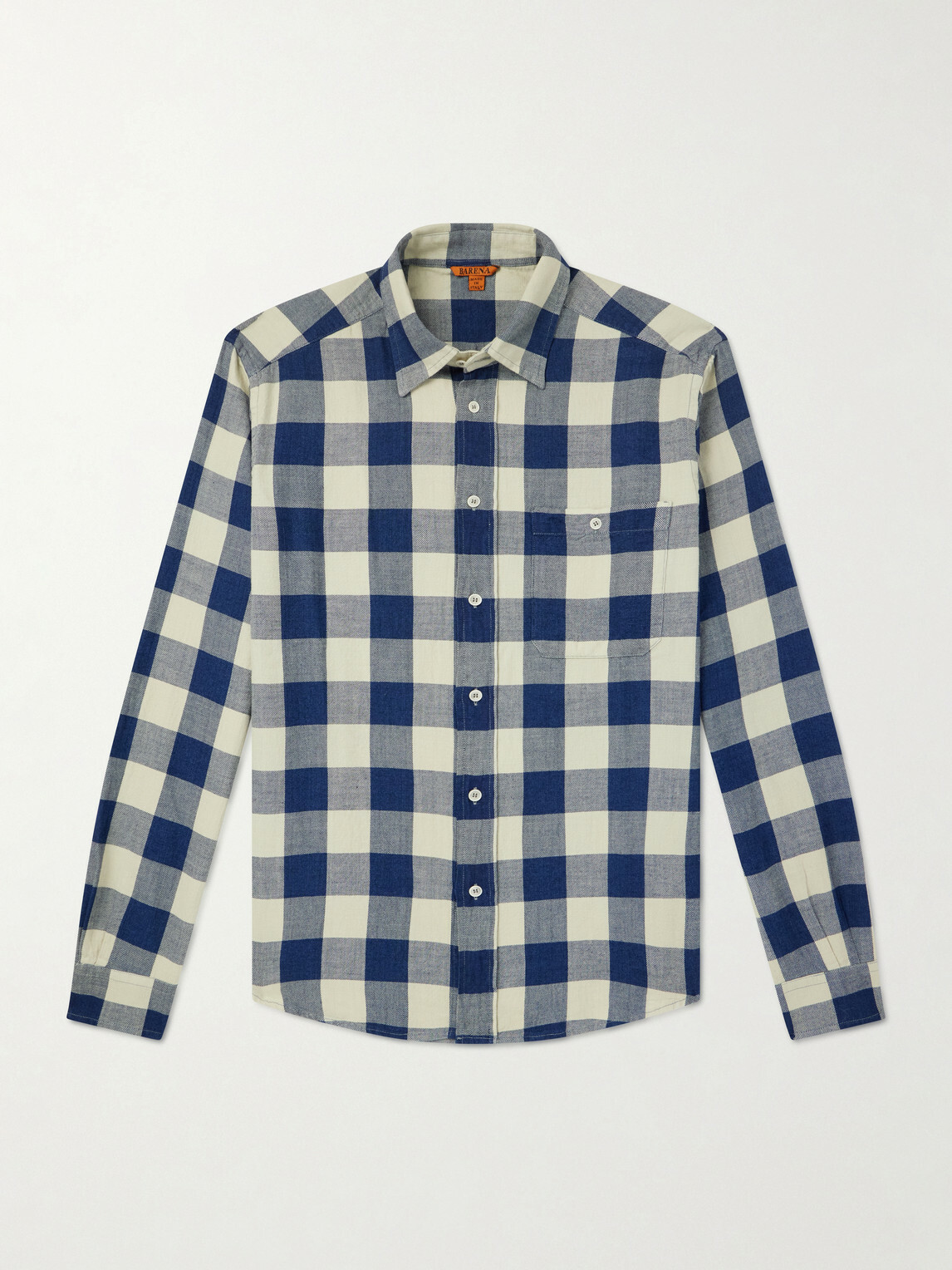 Barena - Checked Cotton-Twill Shirt - Blue