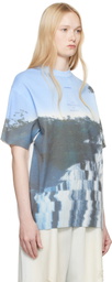 ADER error Blue Half Sleeve Knit Product. 61 T-shirt
