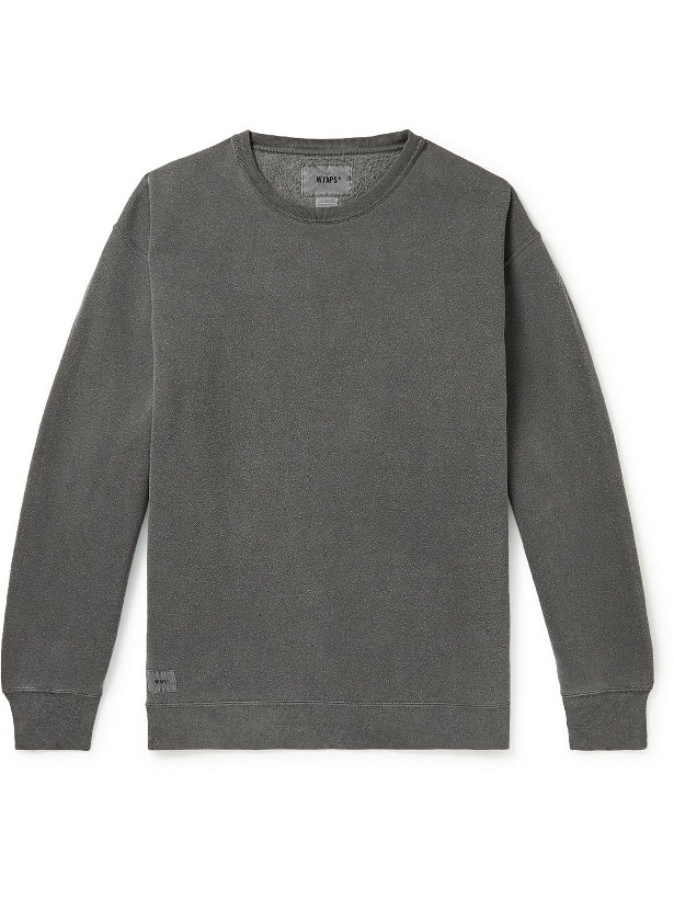 Photo: WTAPS - Blank Logo-Appliquéd Cotton-Jersey Sweatshirt - Black