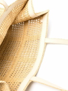 Tory Burch Neutral Ella Straw Crochet Tote Bag