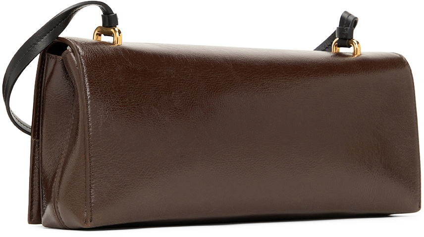Womens Jil Sander brown Leather Journal Shoulder Bag