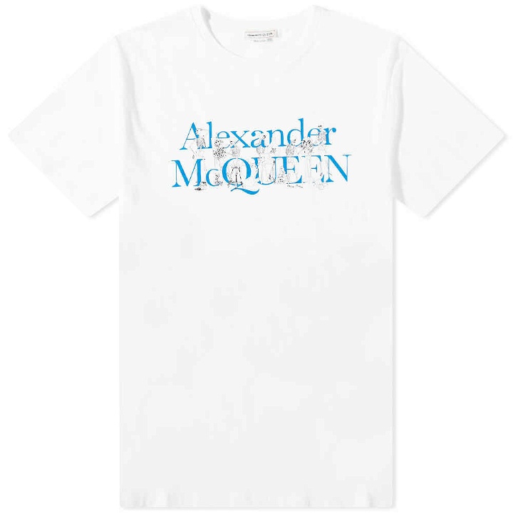 Photo: Alexander McQueen Men's Logo T-Shirt in White/Mix