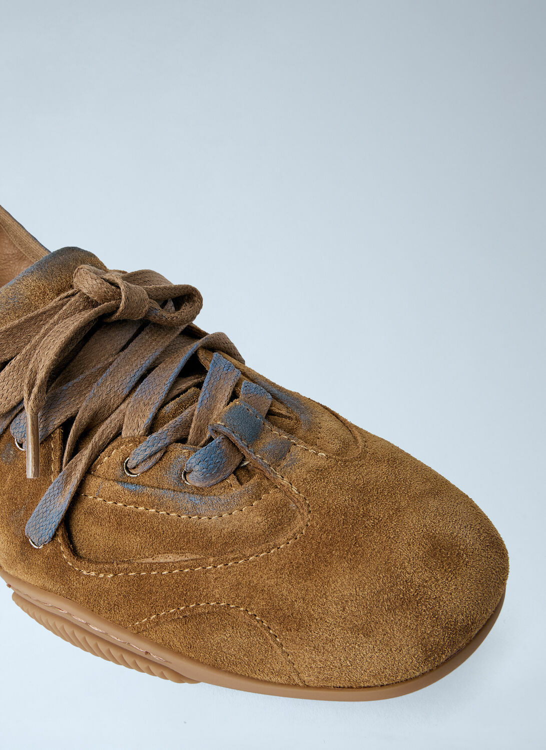 Acne Studios Lace-Up Suede Flats