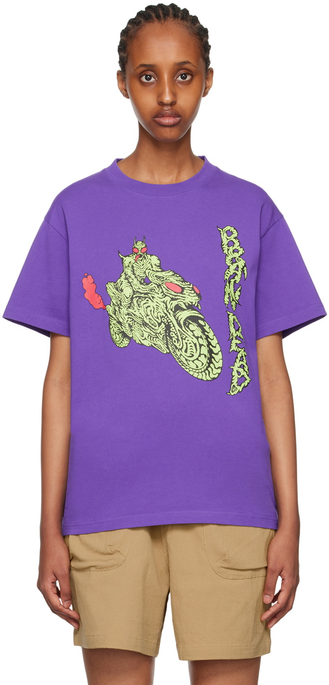 【BRAIN DEAD】GOON RIDER TEE [PURPLE] Brain Dead Purple Goon Rider T-Shirt Brain Dead