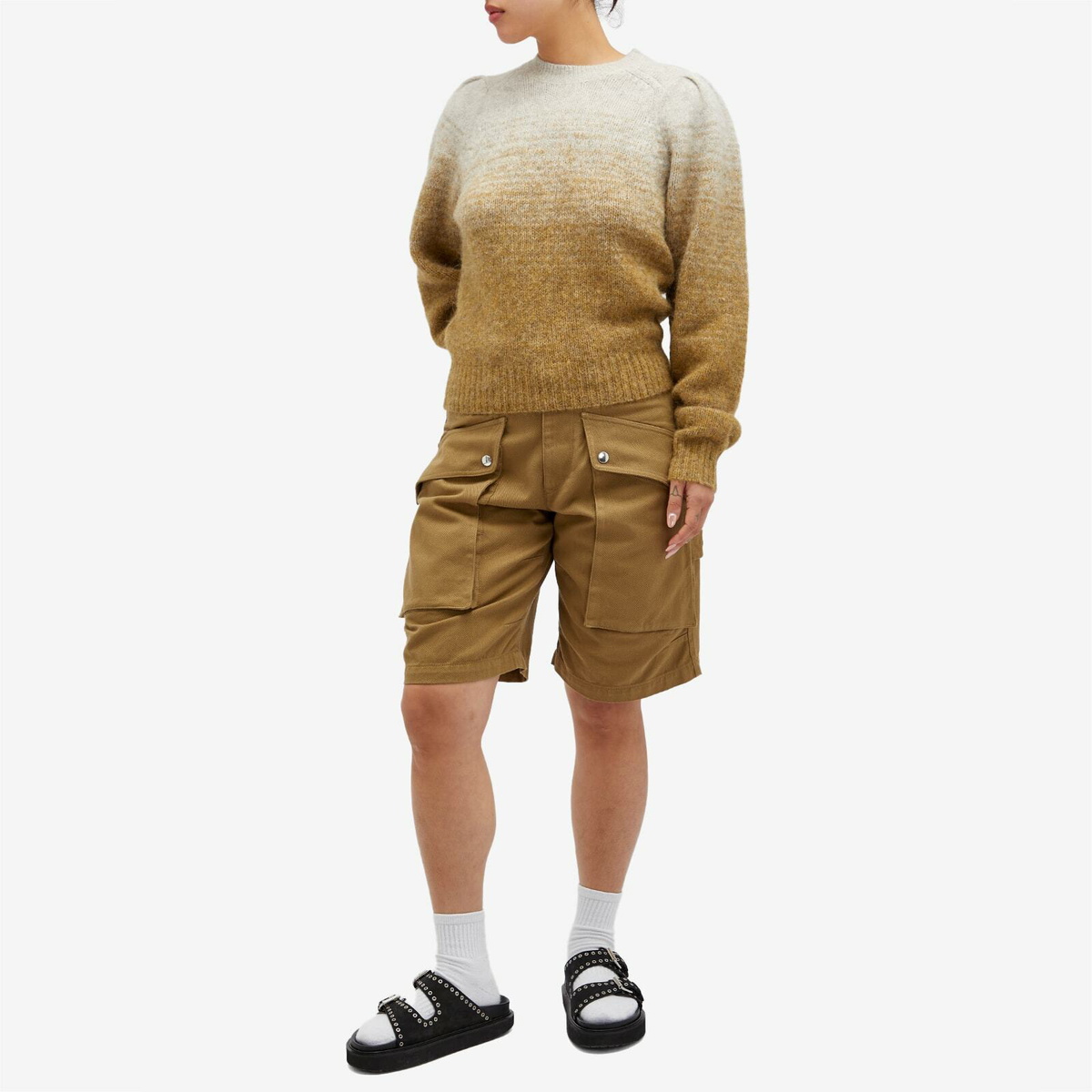 Isabel Marant Étoile Women's Jenize Cargo Short in Khaki