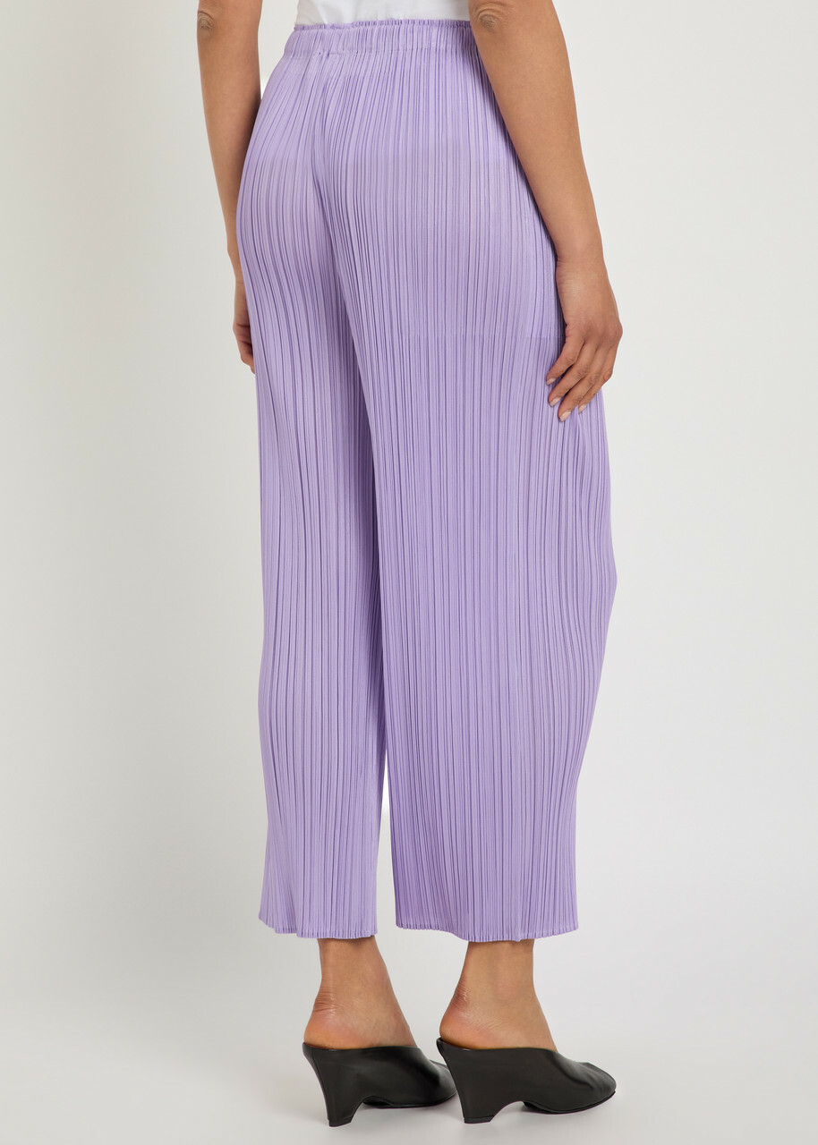 Pleats Please Issey Miyake Pleated Wide-leg Woven Trousers Light Purple