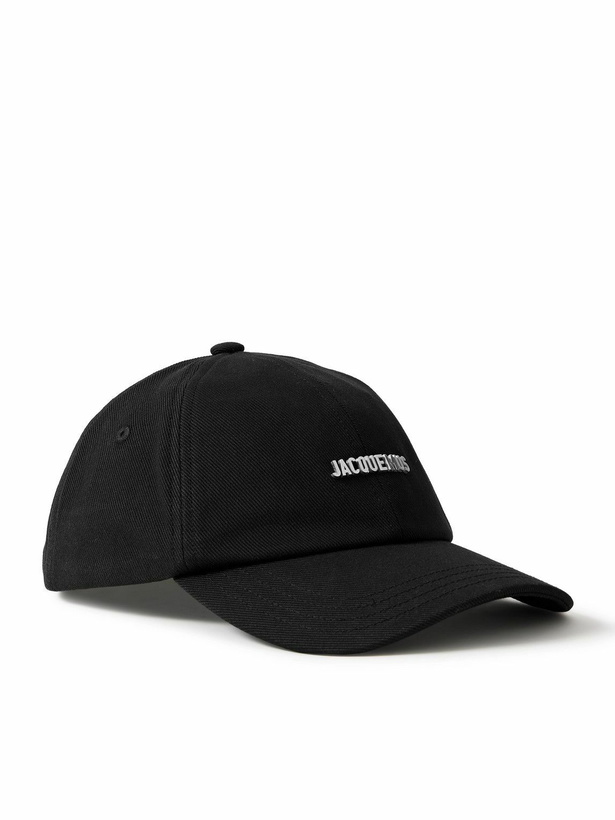 Photo: Jacquemus - Gadjo Logo-Embellished Cotton-Twill Baseball Cap - Black