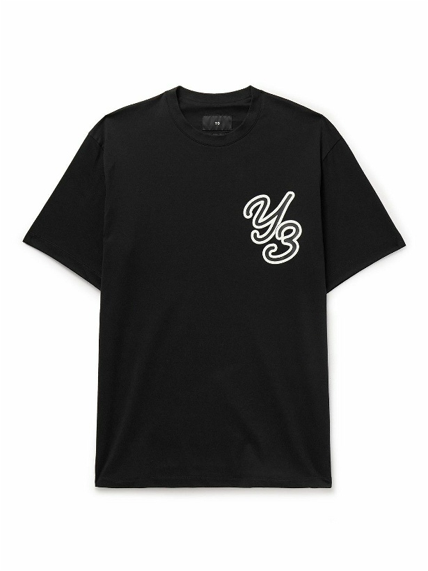 Photo: Y-3 - Oversized Logo-Print Cotton-Blend Jersey T-Shirt - Black