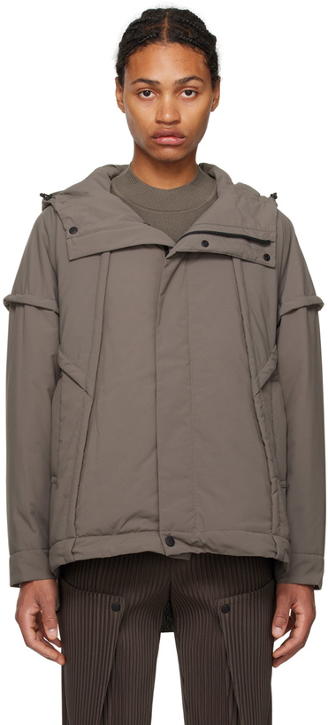 Photo: HOMME PLISSÉ ISSEY MIYAKE Gray Frame Jacket