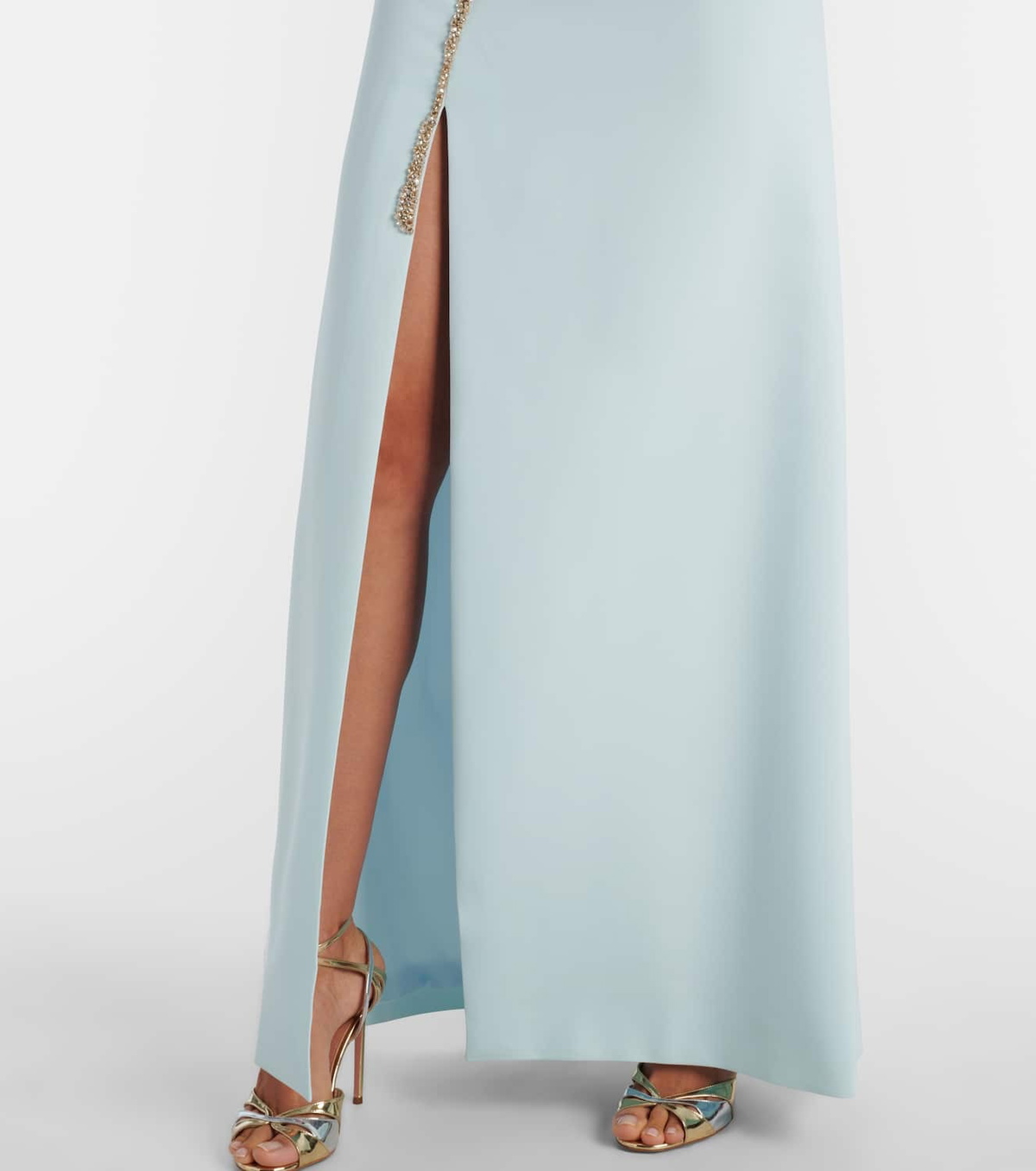 Costarellos Faranna embellished crêpe corset gown