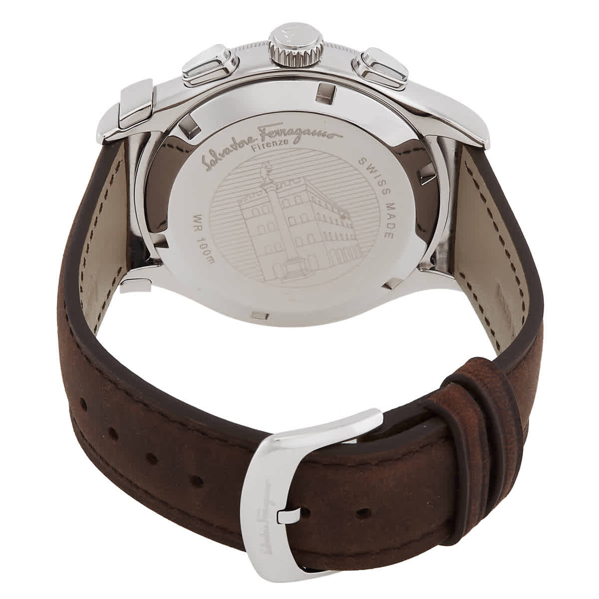 Ferragamo 1898 Sport Chronograph Quartz Brown Dial Mens Watch SFYL01422 ...