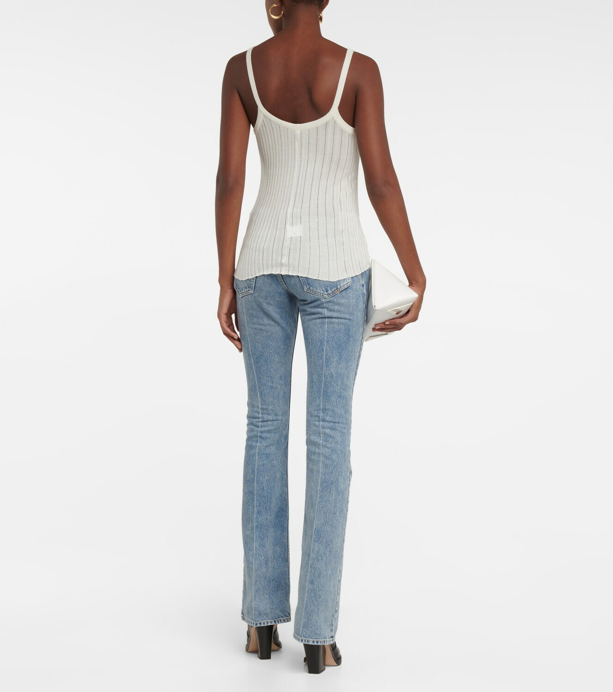 Petar Petrov Taro ribbed-knit silk tank top