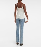 Petar Petrov Taro ribbed-knit silk tank top
