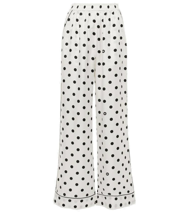 Photo: Dolce&Gabbana Polka-dot silk twill pajama pants