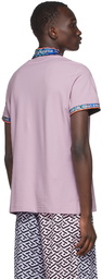 Versace Jeans Couture Purple Flower Trim Polo