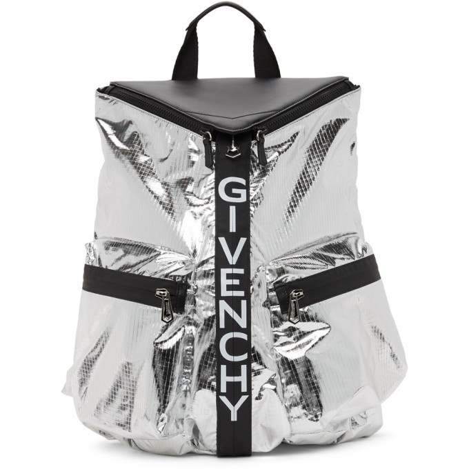 Photo: Givenchy Silver Nylon Metallized Spectre Backpack