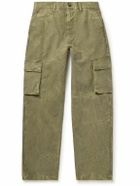 John Elliott - Corpus Straight-Leg Garment-Dyed Cotton-Canvas Cargo Trousers - Green