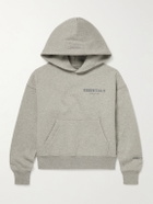 Fear of God Essentials Kids - Logo-Print Cotton-Blend Jersey Hoodie - Gray