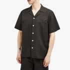 Foret Men's Hush Seersucker Vacation Shirt in Washed Black