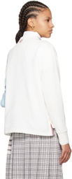 Thom Browne White 4-Bar Sweatshirt