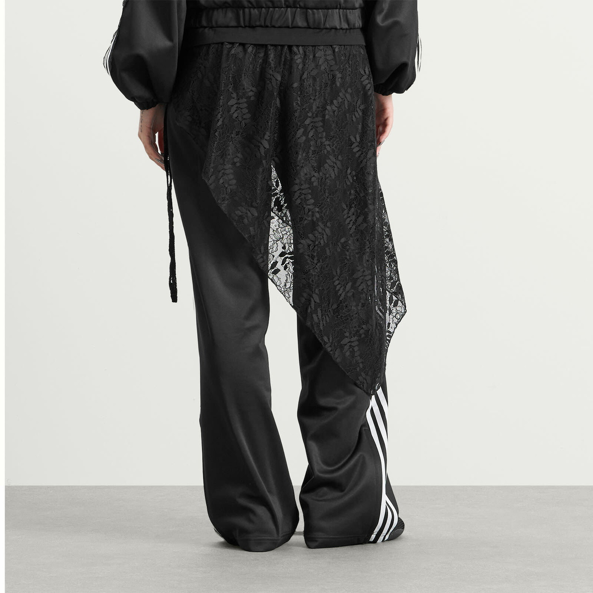 Adidas Women's 2 in 1 Lace Firebird Track Pant in Black