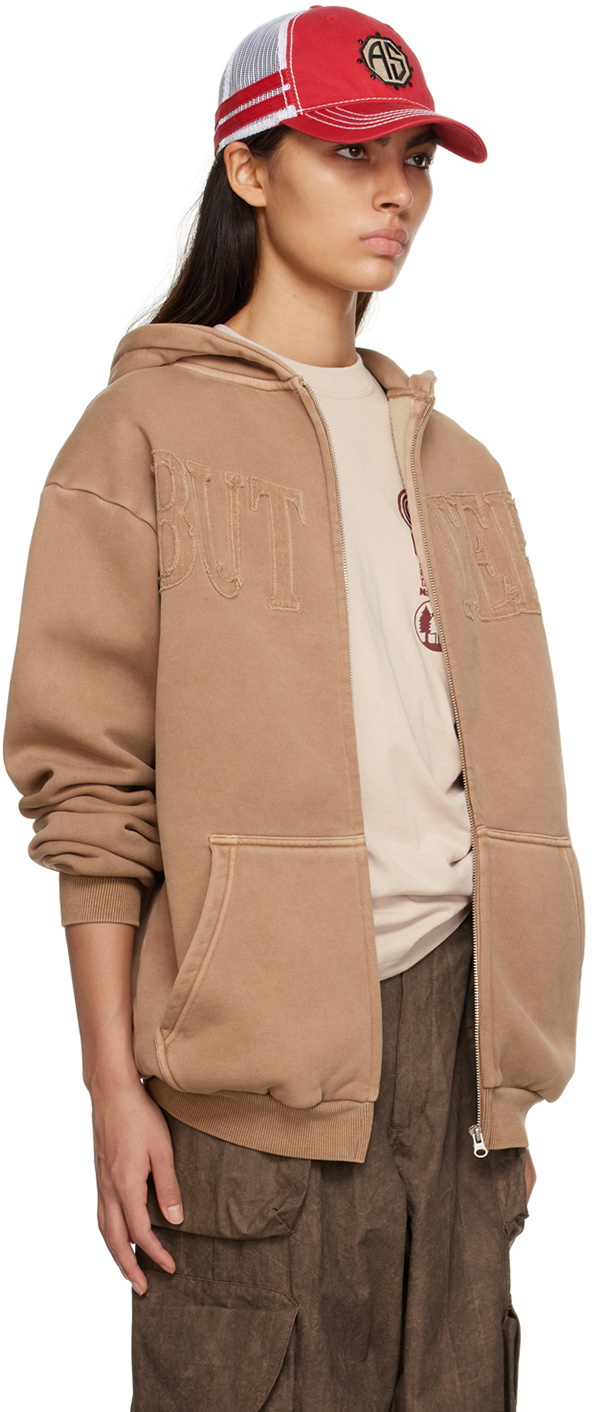 Butter Goods Beige Fabric Appliqué Hoodie
