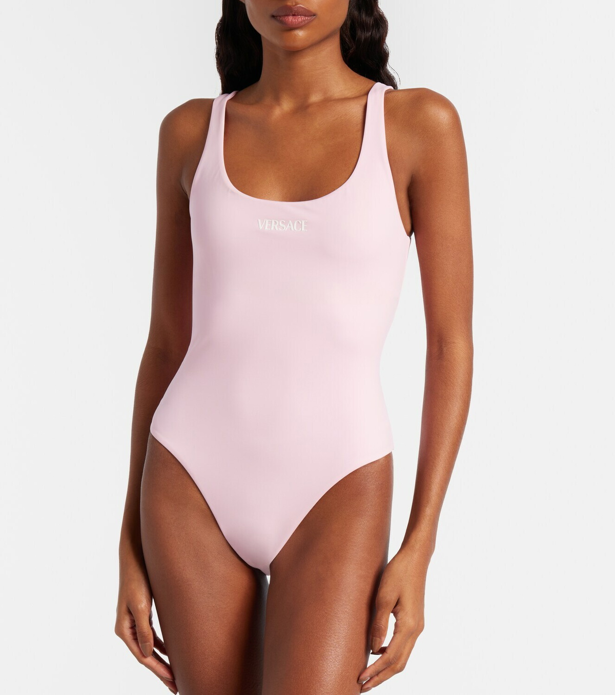 Versace Draped crêpe jersey minidress
