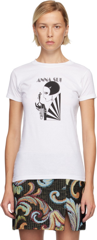 Photo: Anna Sui White Mad Cap Heiress Baby T-shirt