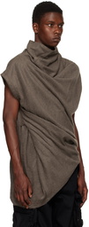 Julius Brown Drape Turtleneck