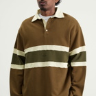 Foret Men's Match Rugby Sweatshirt in Earth/Pine