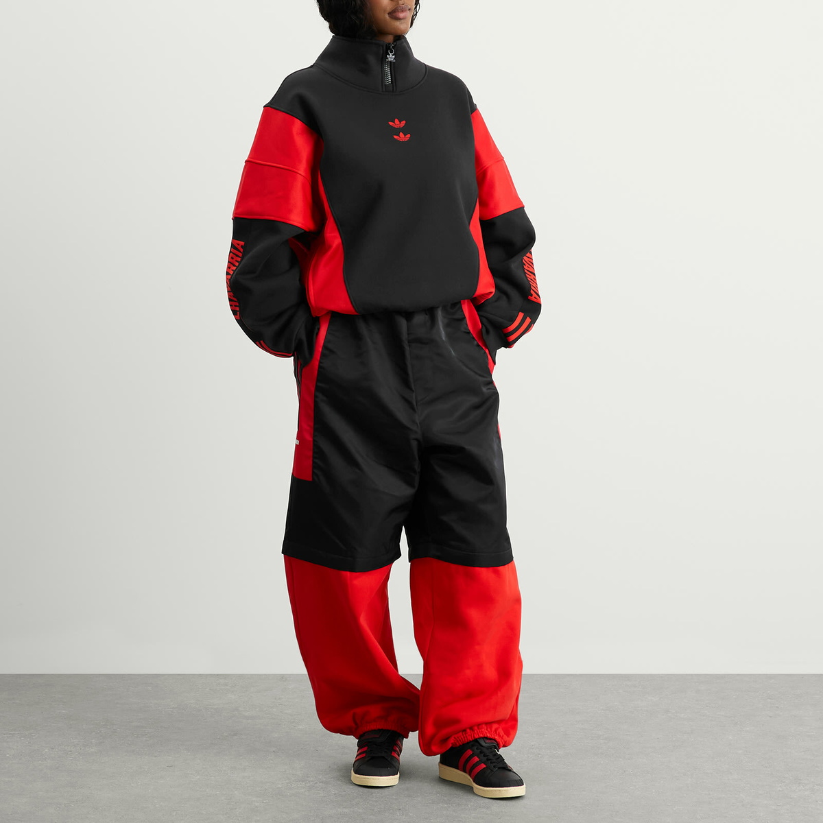 Adidas x Willy Chavarria Watsonville Mockneck in Black/Red