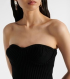 Jean Paul Gaultier Ribbed-knit wool-blend corset