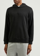 Calvin Klein Logo Hooded Stretch-cotton Sweatshirt Black