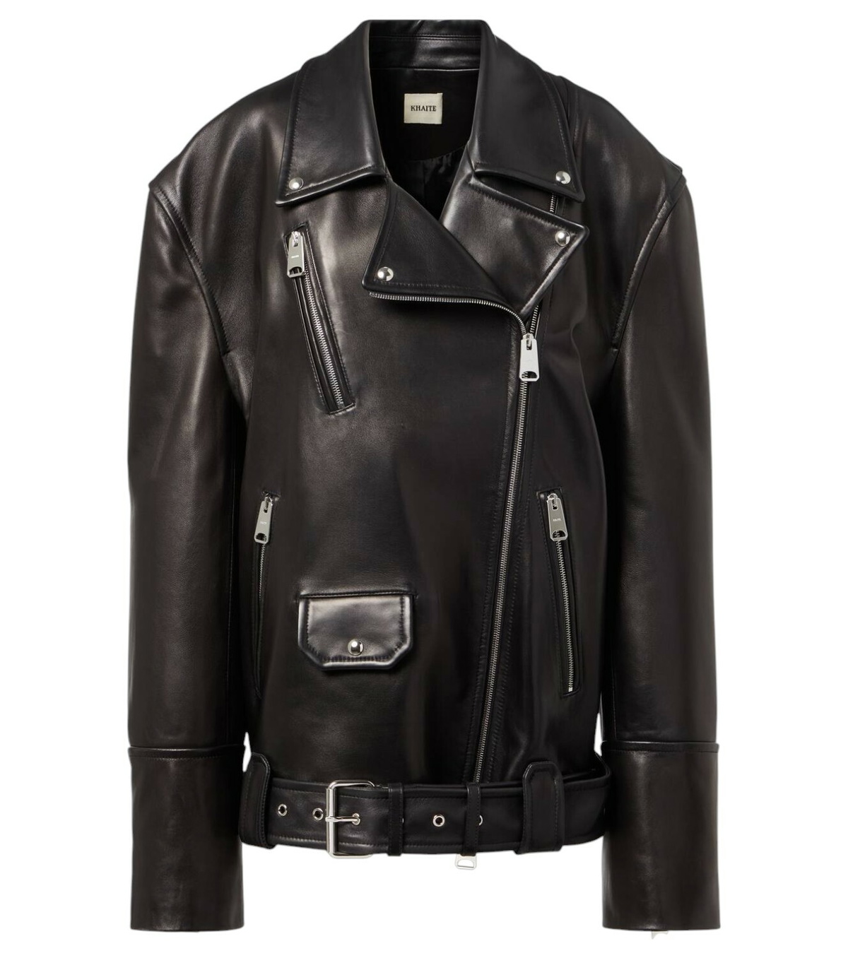 【送料&関税込】Khaite tanni Black Leather Jacket Khaite 'tanni' Black Leather Jacket | italist