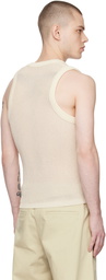 LOW CLASSIC Off-White Round Neck Tank Top