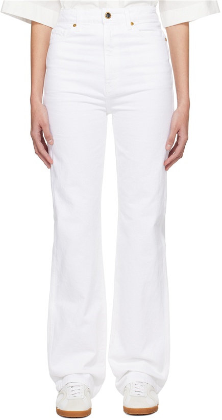 Photo: KHAITE White 'The Danielle' Jeans