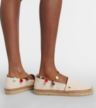 Stella McCartney Gaia embellished canvas espadrilles