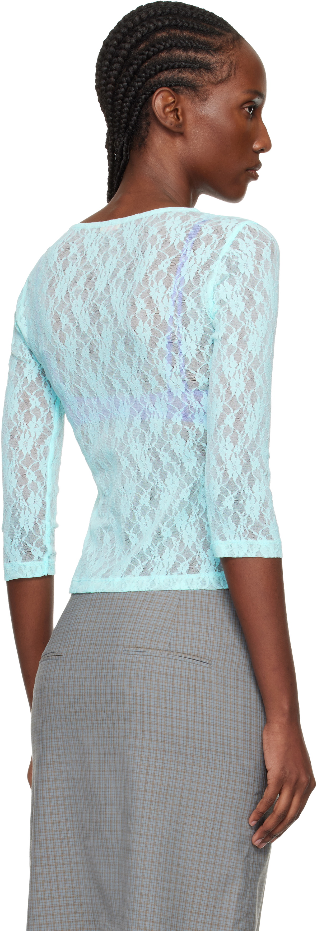 Fruity Booty Blue Lace Moss Wrap T-shirt