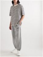 Comme des Garçons HOMME - Tapered Logo-Print Cotton-Jersey Sweatpants - Gray