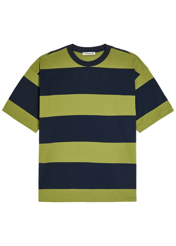 Photo: Ymc Triple Stripe Cotton T-shirt Green