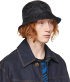 Versace Blue 'La Greca' Bucket Hat