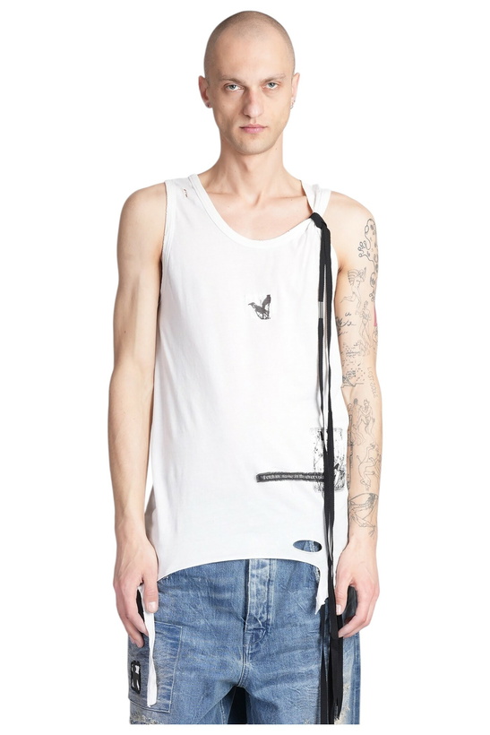 Photo: Ann Demeulemeester Seva Tank Top In Grey Cotton
