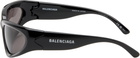 Balenciaga Black Swift Oval Sunglasses