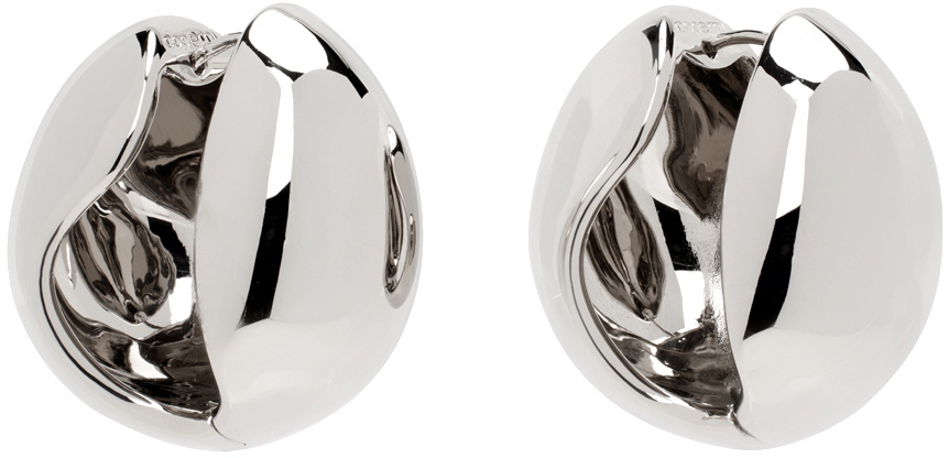 Coperni Silver Logo Earrings