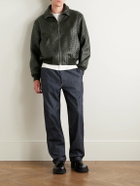 Bottega Veneta - Intrecciato Leather Blouson Jacket - Green