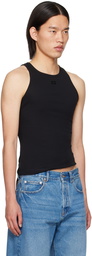 GANNI Black Patch Tank Top