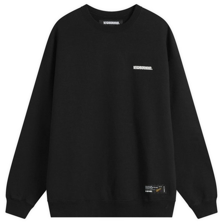 Photo: Neighborhood Men's Plain Logo Sweatshirt in Black