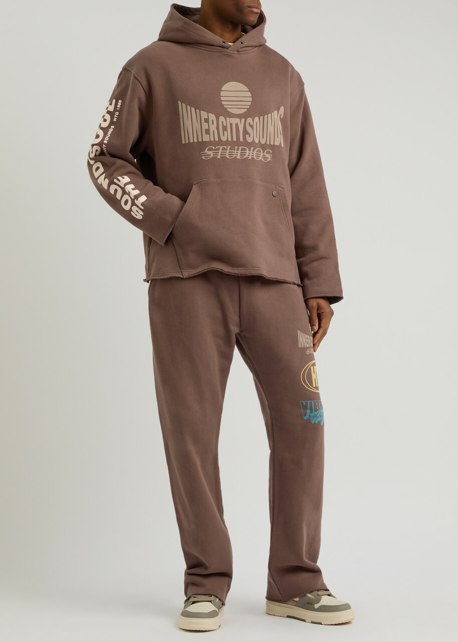 Honor The Gift Studio Hooded Cotton Sweatshirt Brown