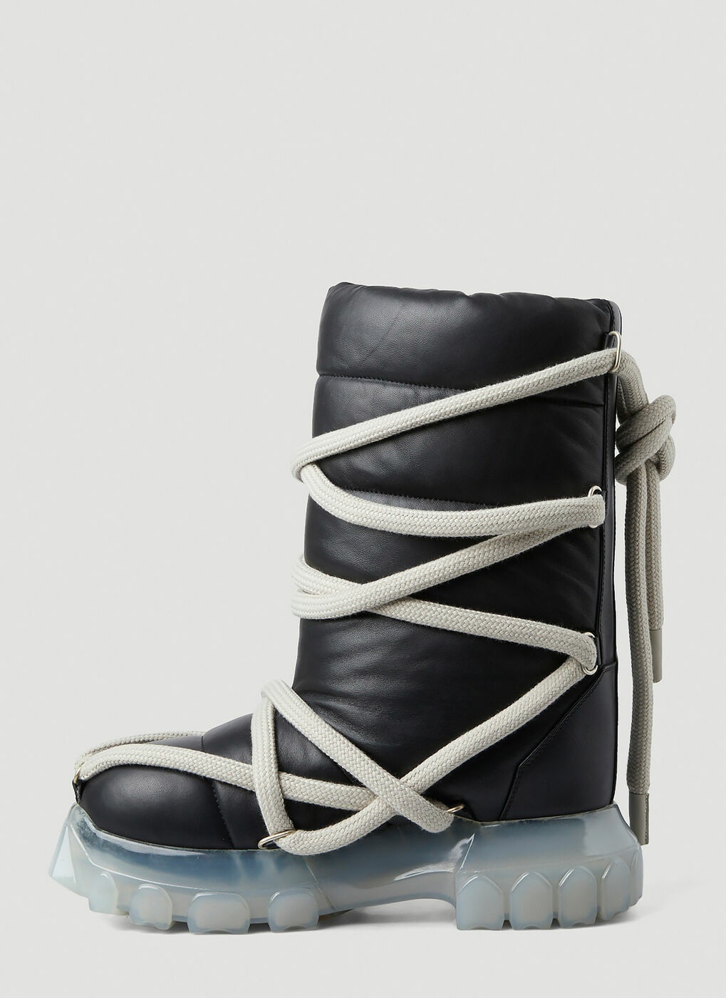 Rope Wrap Around Boots in Black Rick Owens