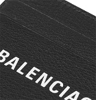 Balenciaga - Everyday Logo-Print Full-Grain Leather Cardholder - Black